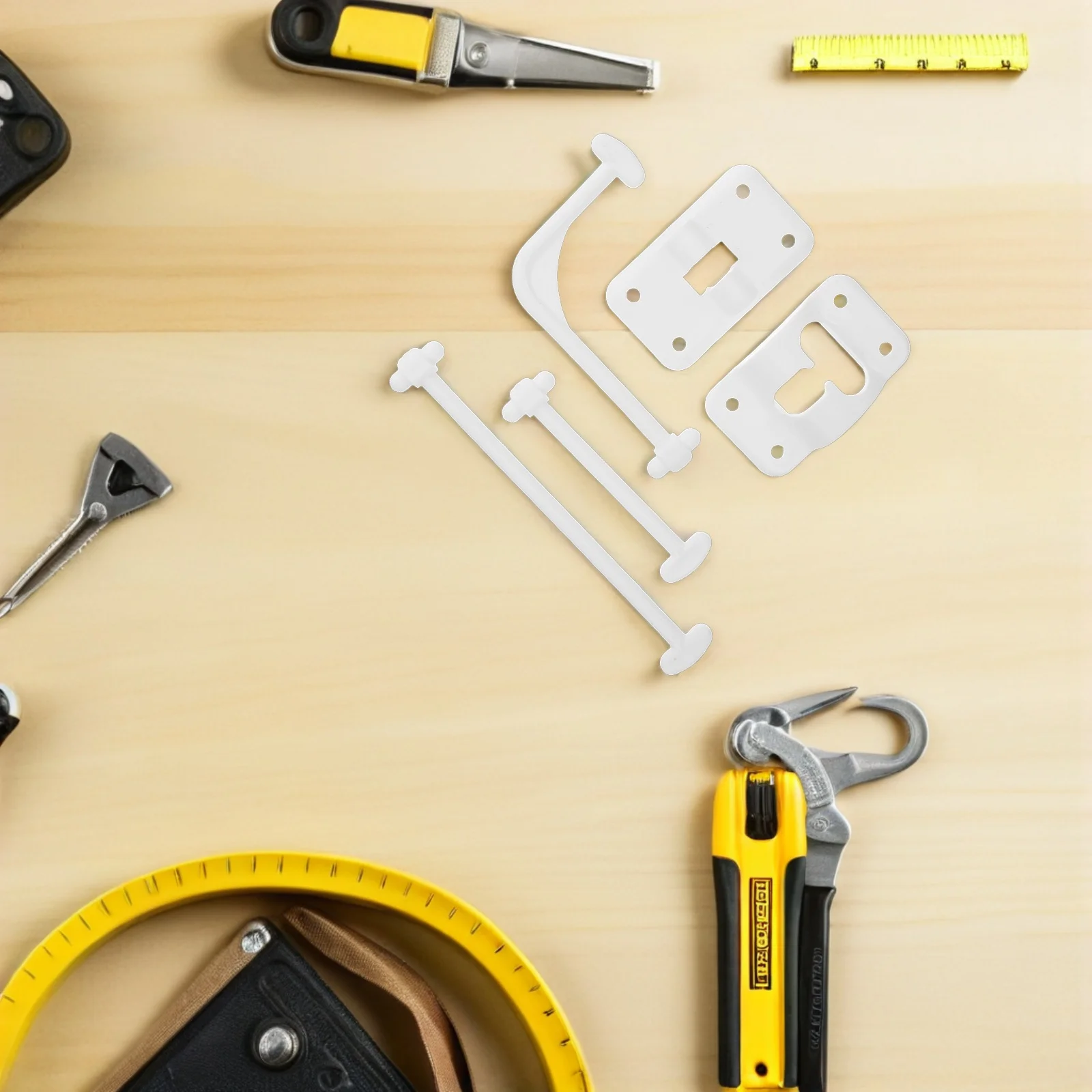 

1Set T-Style Rv Door Holder Durable Plastic 8 Screws Easy Installation Stable Cargo Door Catch Travel Trailer Security