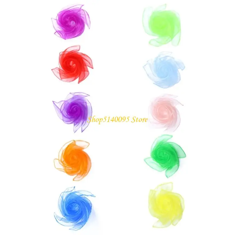 DXAE – assortiment d'écharpes danse professionnelles, 10 pièces, en mousseline respirante, pour les ajouts costumes