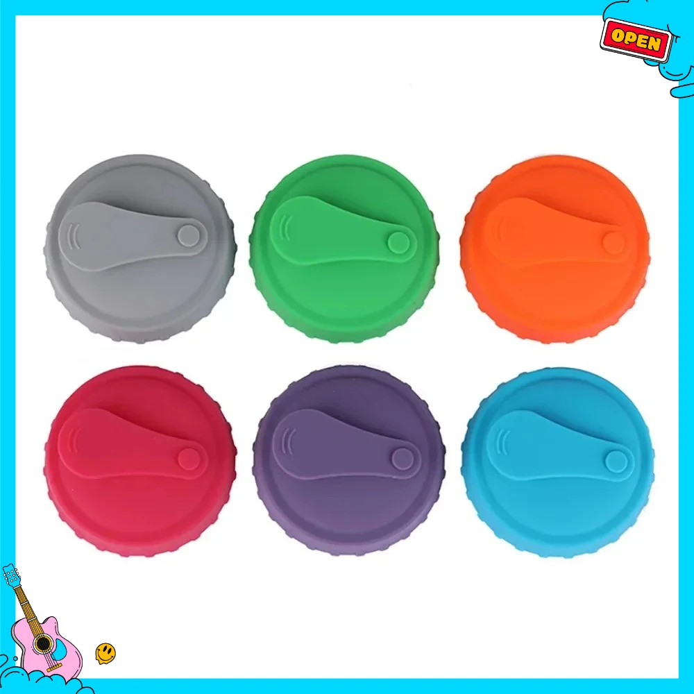 سيليكون الصودا يمكن غطاء قابلة لإعادة الاستخدام يمكن سدادة لصودا البيرة المشروبات عصير فحم الكوك المشروبات يناسب العلب القياسية حامي علبة فحم الكوك