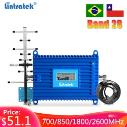 Lintratek 4G Signal Booster 700MHz Band 28 Amplifier LTE Network Mobile Phone Signal Repeater 4G LTE Internet HD Calls 700MHz
