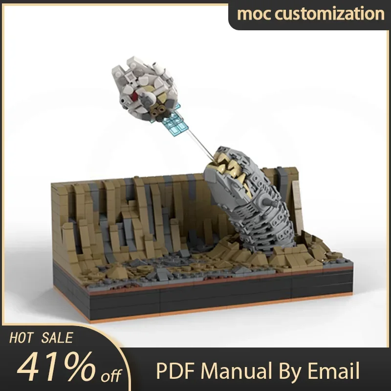 843PCS Star Battle Micro Diorama: Asteroid Field Series TEIL Final Modular Model Moc Building Blocks Stacking Bricks Creative