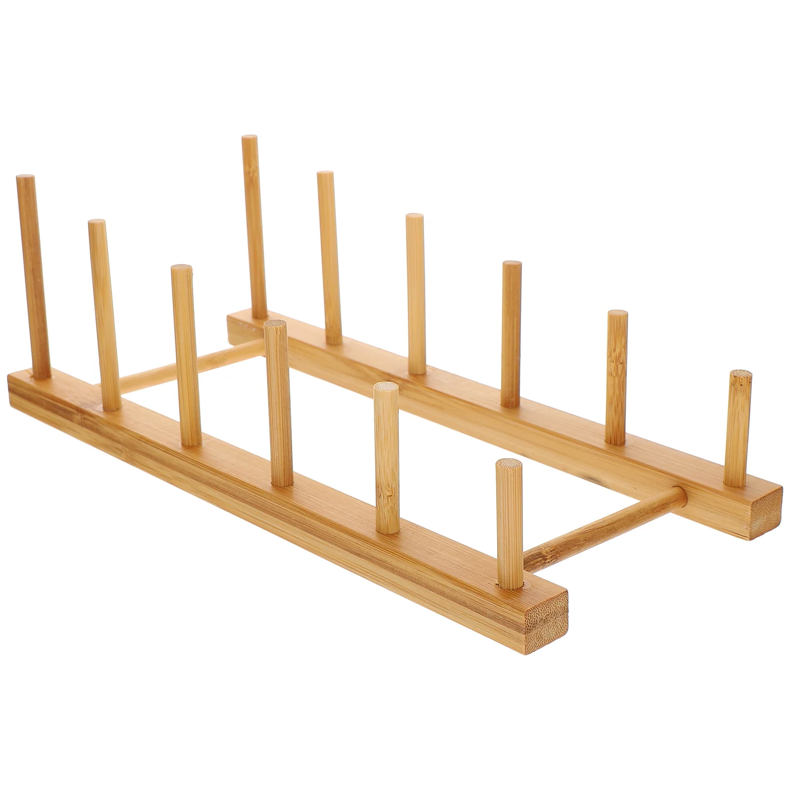 

Bamboo Dish Rack Kitchen Plate Holder Saucer Storage Holder Saucer Storage Drying Shelf Multifunctional Home ganizer