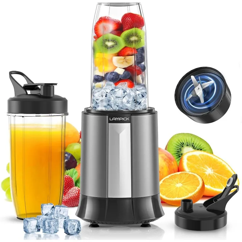 Smoothie Blender, 1300W Personal Blender for Smoothies, Shakes and Nutrient Extractions with 2pcs BPA-Free 27oz Portable