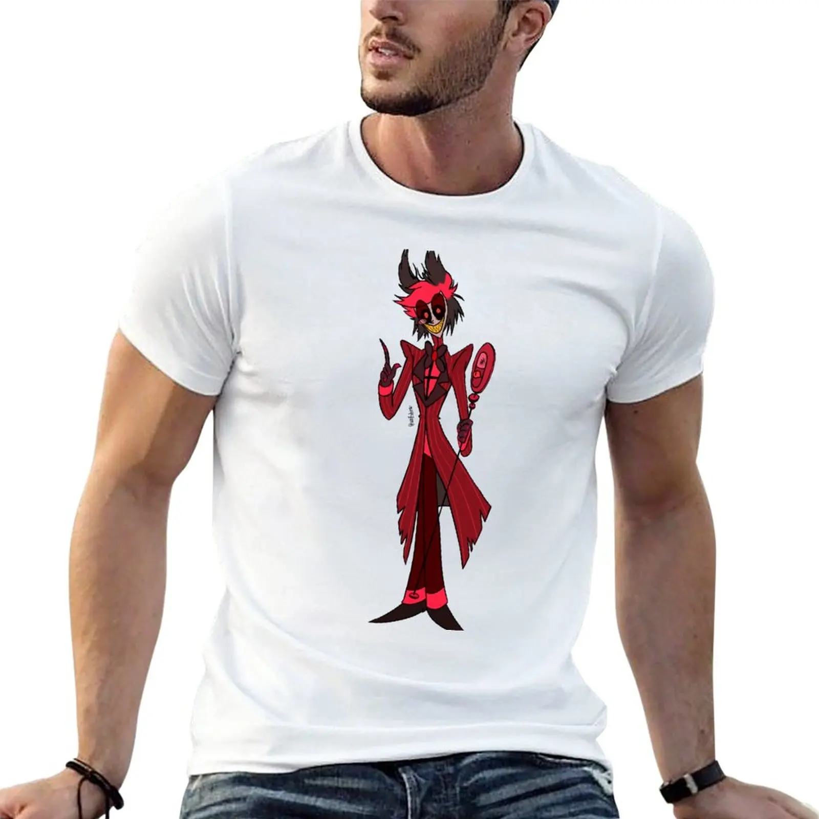 

Alastor The Radio Demon T-Shirt summer clothes heavyweights Blouse men graphic t shirts