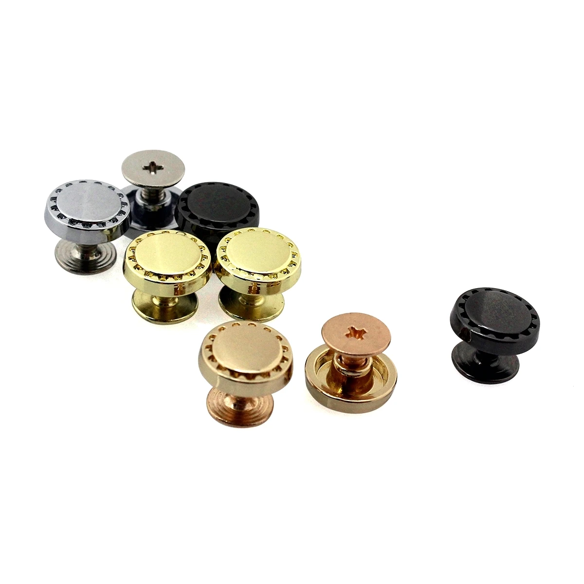 4pcs Metal New Style Round Shape Screw Back Rivets Studs Nail Stud for DIY Garment Leather Craft Belt Wallet Decoration Parts