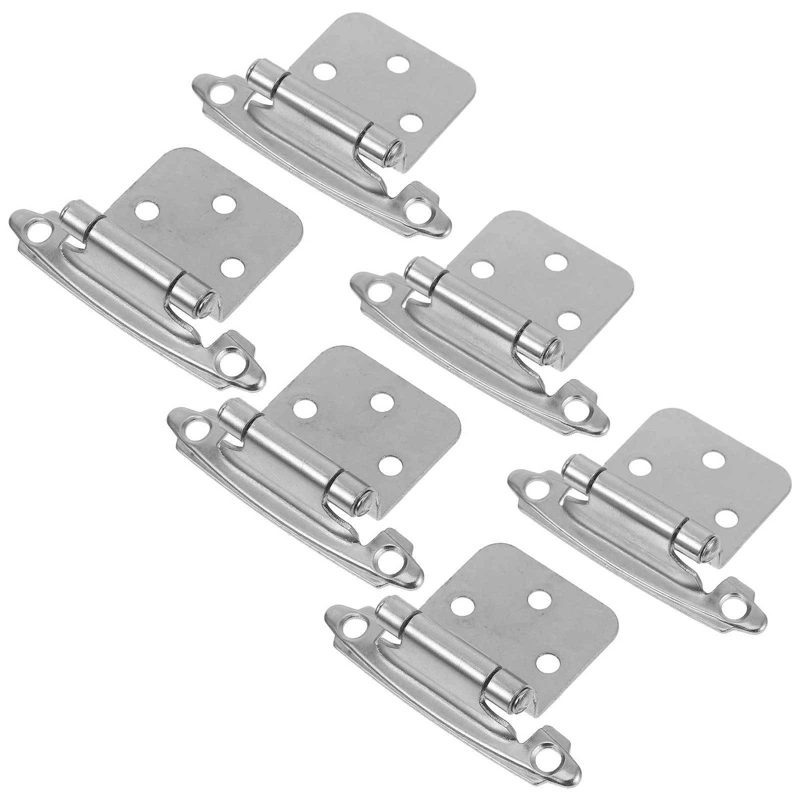 6 Pcs Black Cabinet Hinges 1 2 Inch Overlay American Style Spring Self Closing Kitchen Furniture Door Hardware