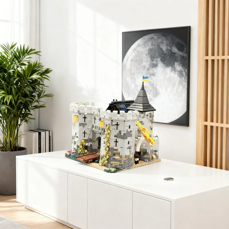 

5812pcs MOC Black Falcon S Fortress Anno Castle Falcons Model Building Blocks Creative DIY Gift Display Decor Assemble Premium