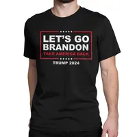 Let's Go Brandon Trump 2025 T-Shirts for Men Women Anti Biden Chant Cotton Tee Shirt Short Sleeve T Shirts Plus Size Clothes
