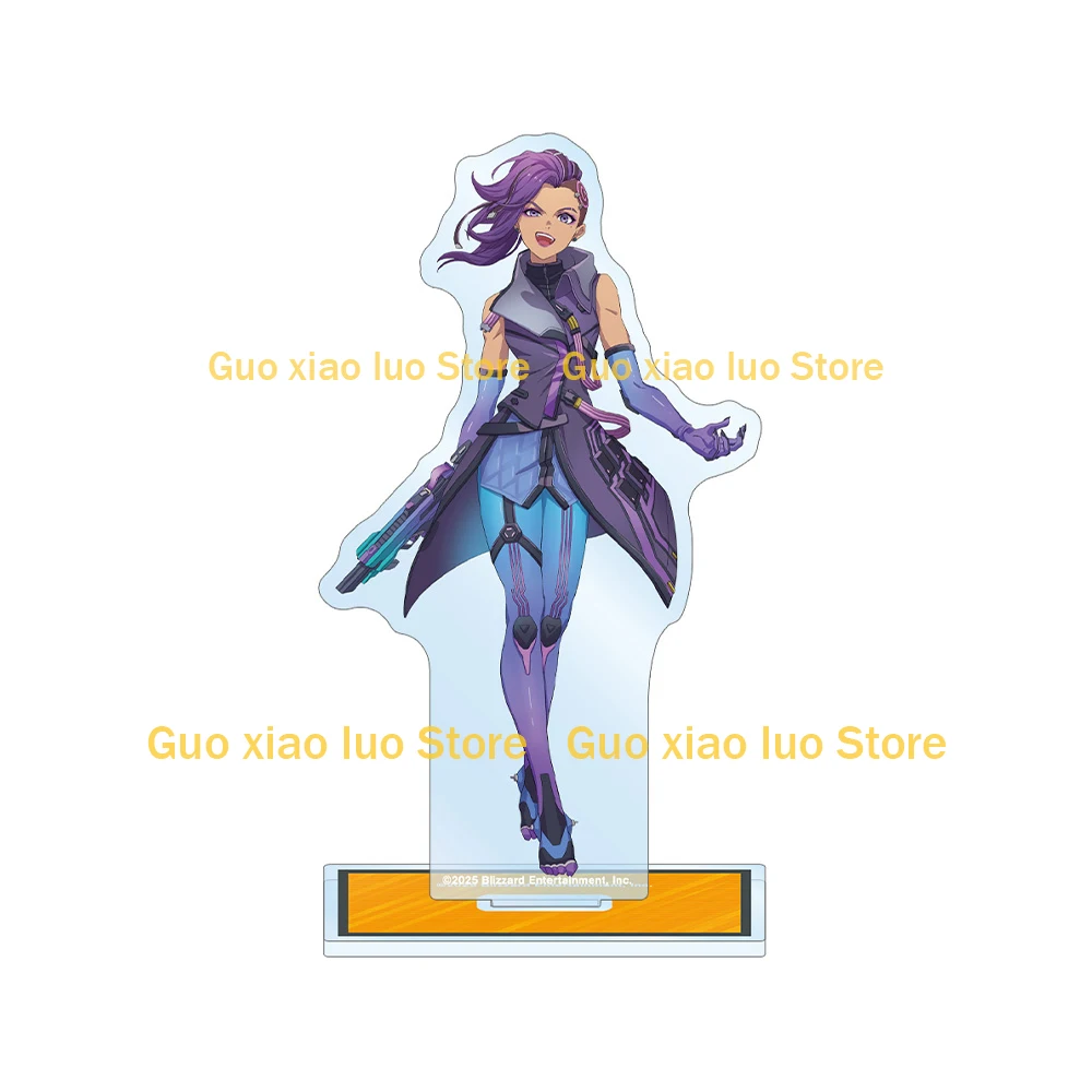 Overwatch 2 Mauga Ana Orisa Doomfist Moira Brigitte كرة تحطم Sigma Echo Mauga Sojourn Kiriko حامل أكريليك زخرفة مكتبية #4