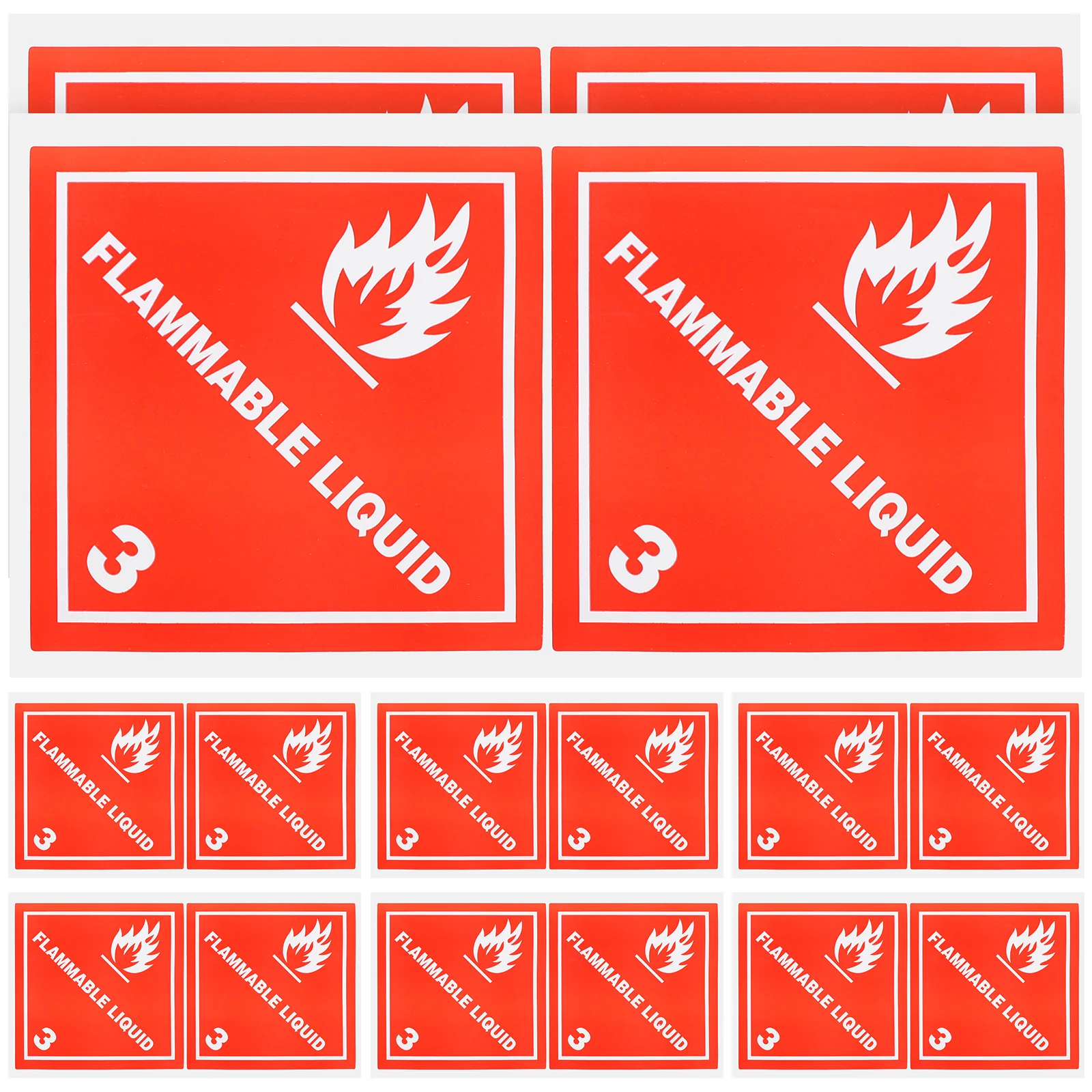 Transparent Warning Label Labels for Printer Shipping Red Liquid Caution Signs