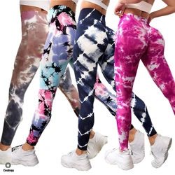 2024 S-L Women Dye Seamless Yoga Pants High Waist Leggings Scrunch Gym Tights Workout Squat Scrunch Jogging Running Activewear