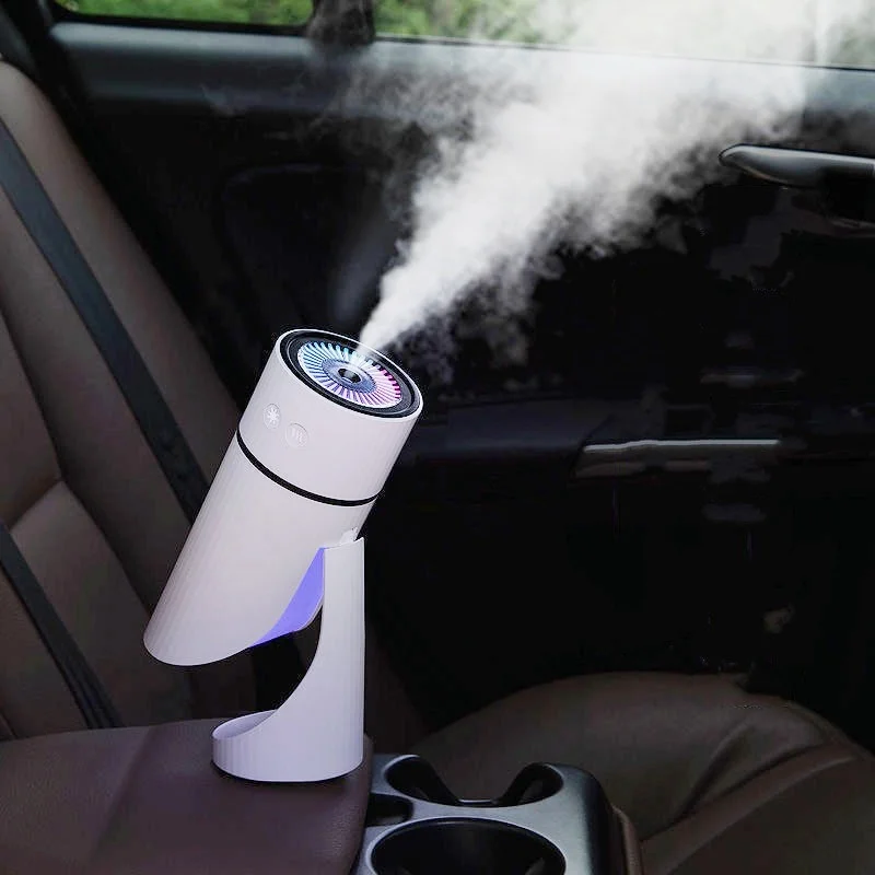 Humidificador de aire portátil con carga USB para coche, minidifusor de Aroma inalámbrico con luz LED para el hogar, dormitorio, batería de 1000mAh, 260ML