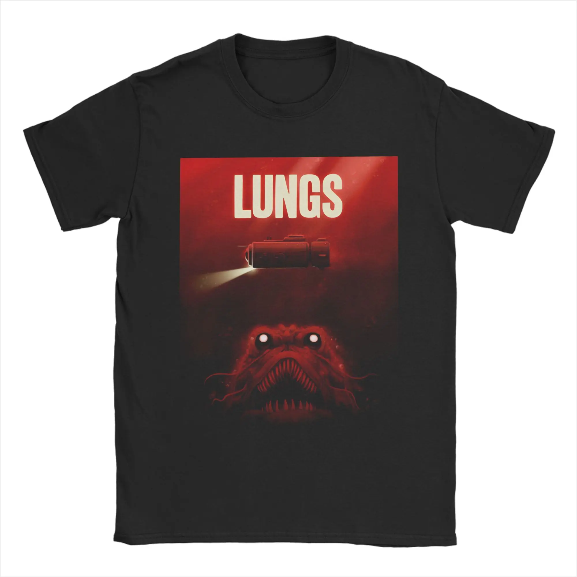 

Casual T Shirt Beach Lungs Iron Lung Game Poster Leisure T Shirts Cotton Tee Shirt for Men Classic Pattern Short Sleeve Clothing