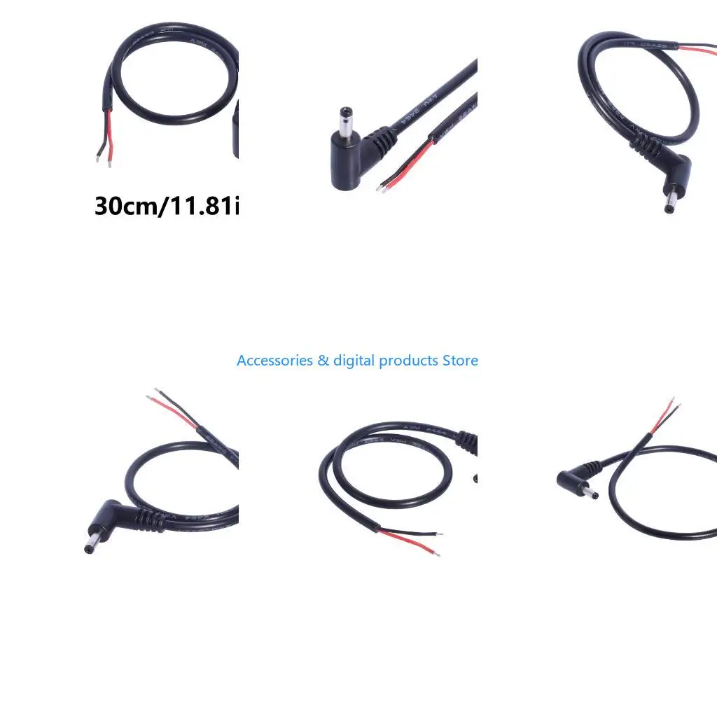 77JD 90 Degree 3.5x1.35mm Flexible PVC Cable Security Camera Wire Electronic