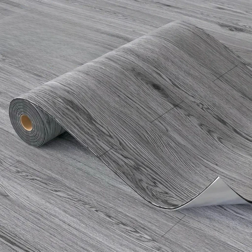 1 Rollo, 118 Pulgadas x 15.75 Pulgadas, Textura 3D Engrosada, Revestimiento Autoadhesivo para Piso con Diseño de Madera Retro, Loseta Autoadhesiva para Piso