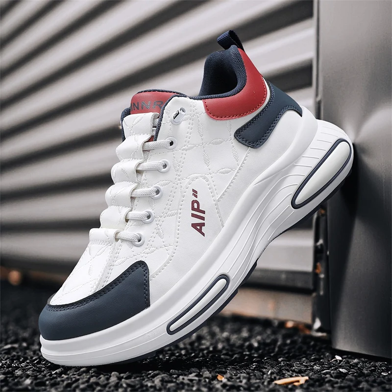 

Soft Lightweight Sneakers Leather Fashionable Minimalist Running Shoes New Men's Breathable Comfortable Indoor Training Shoes