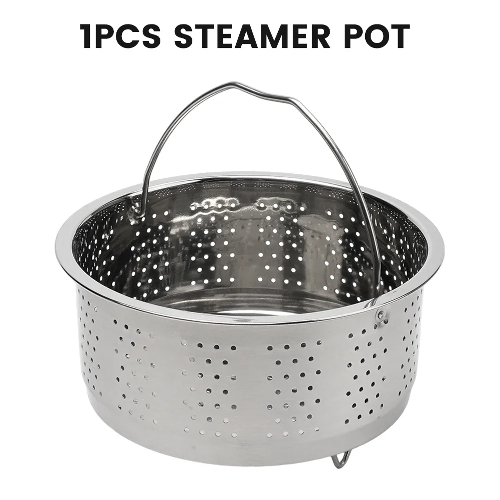 Stainless Steel Steamer Basket In Stant Pot Accessories For Instant Cooker With Silicone Handle Pressure Cooker Rice Steamer