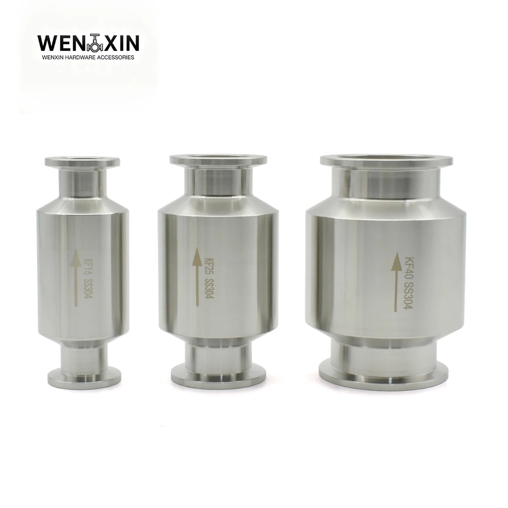 KF16 KF25 KF40 KF 50304 Stainless Steel Vacuum Check Valve KF Check Valve Exhaust Check Valve Vacuum Pump Check Valve