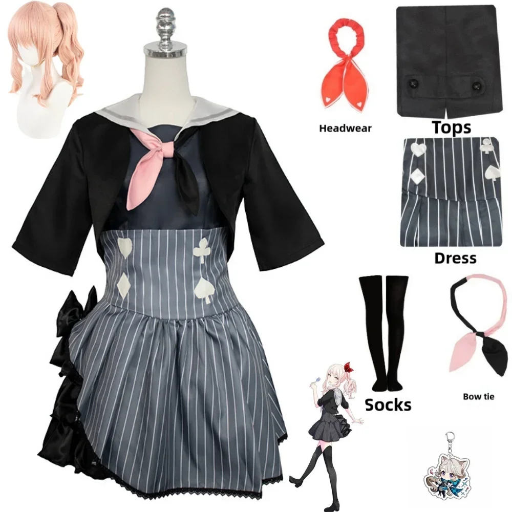 

Akiyama Mizuki Cosplay Costume Project Sekai Colorful Stage Amia Cosplay Wig Halloween Carnival Party Outfit for Women
