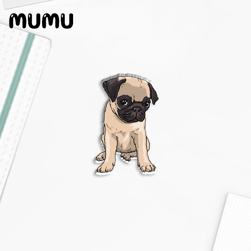 2023 New Funny Pug risvolto Pin Little Pugs spille acriliche fatti a mano gioielli epossidici camicia borsa distintivo