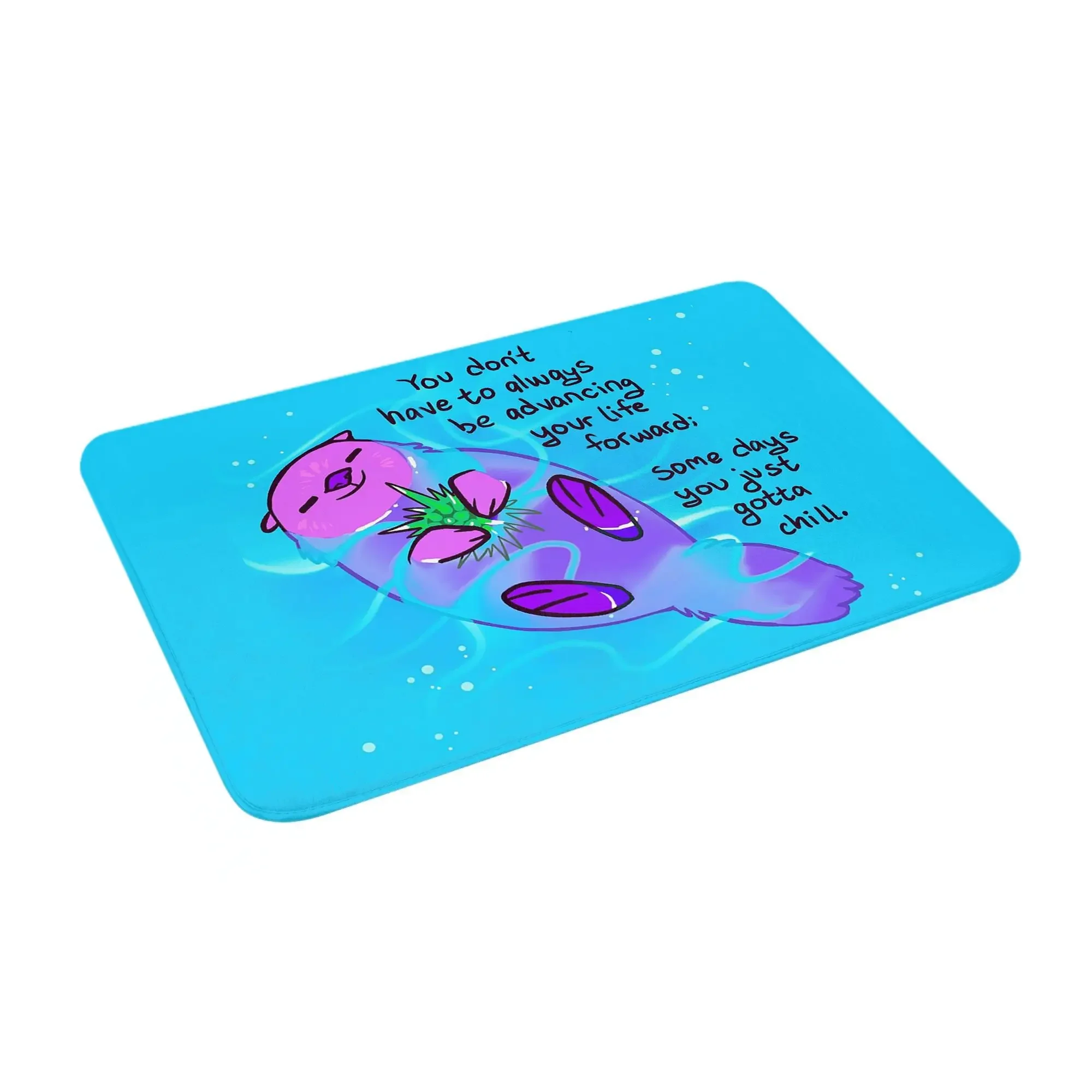 Some Days You Just Gotta Chill Purple Otter Anti-slip Doormat Floor Mat  Rug for Kitchen Entrance Home Bathroom Footpad Mats