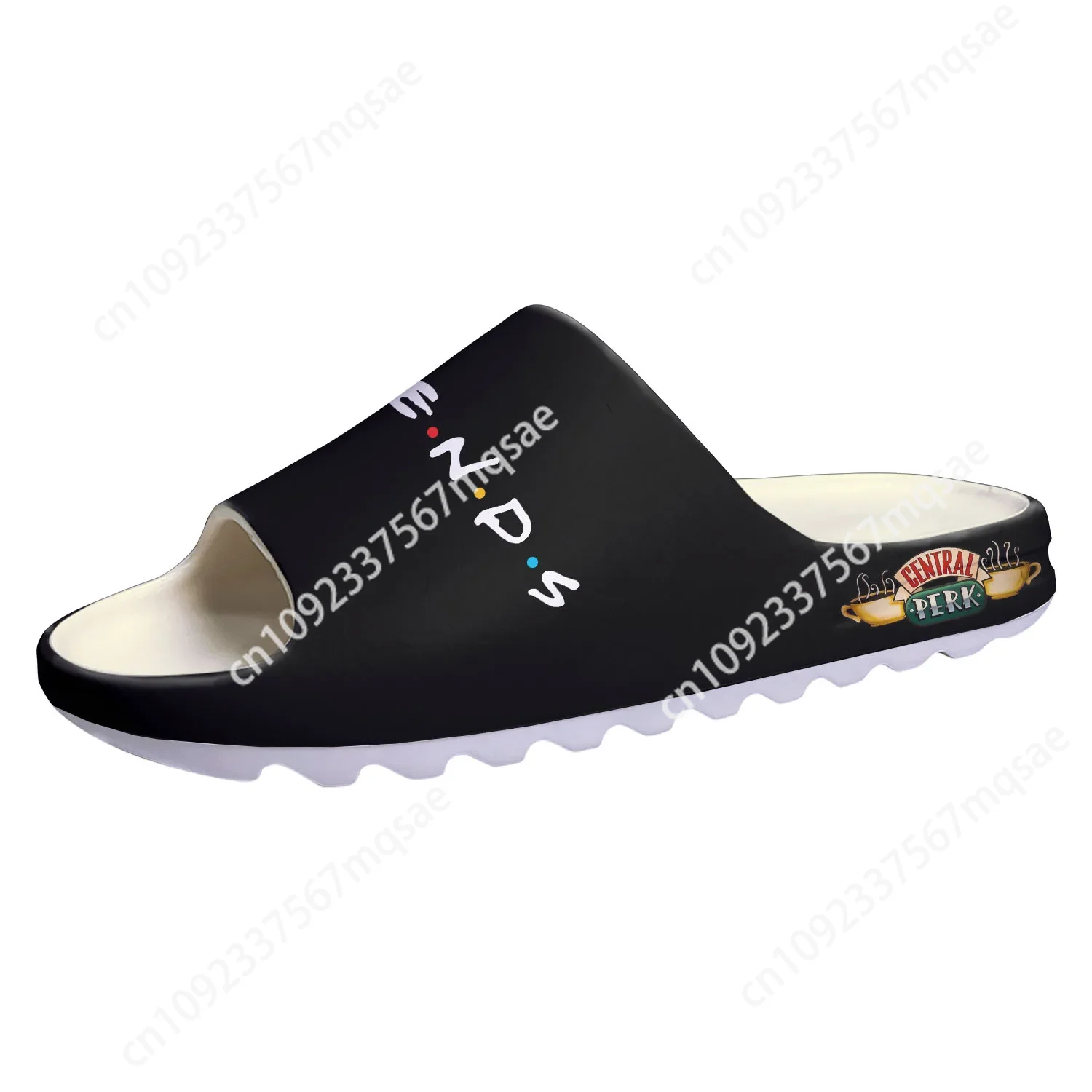 Friends TV Show Central Perk Coffee Soft Sole Sllipers Home Clogs Customized Step On Water Shoes Mens Womens Teenager Sandals