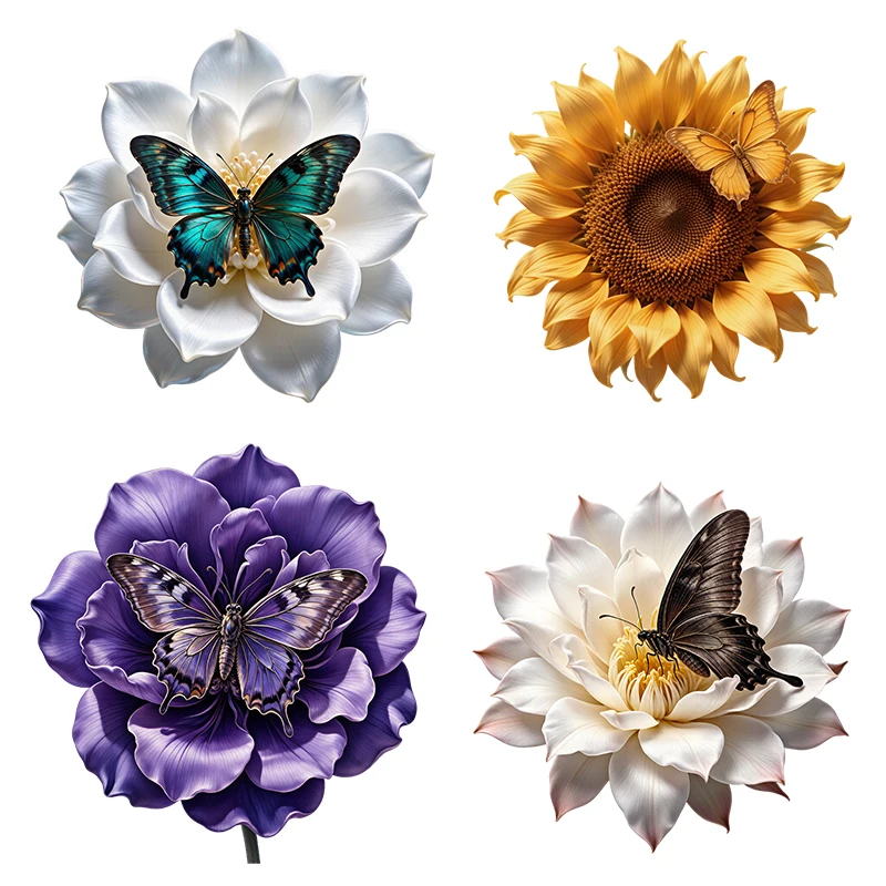 Three Ratels CAB127 Butterfly and Flower Art Wall Stickers for Home Decoration Toilet decal Car decals waterproof