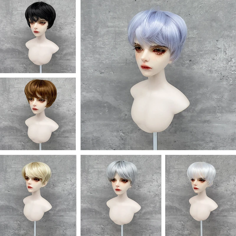 Male Doll Wig 30cm/60cm Doll Hair Handsome Short Hair (head Circumference 15.5-17.5/22-23cm) Doll Accessories Bjd Wig