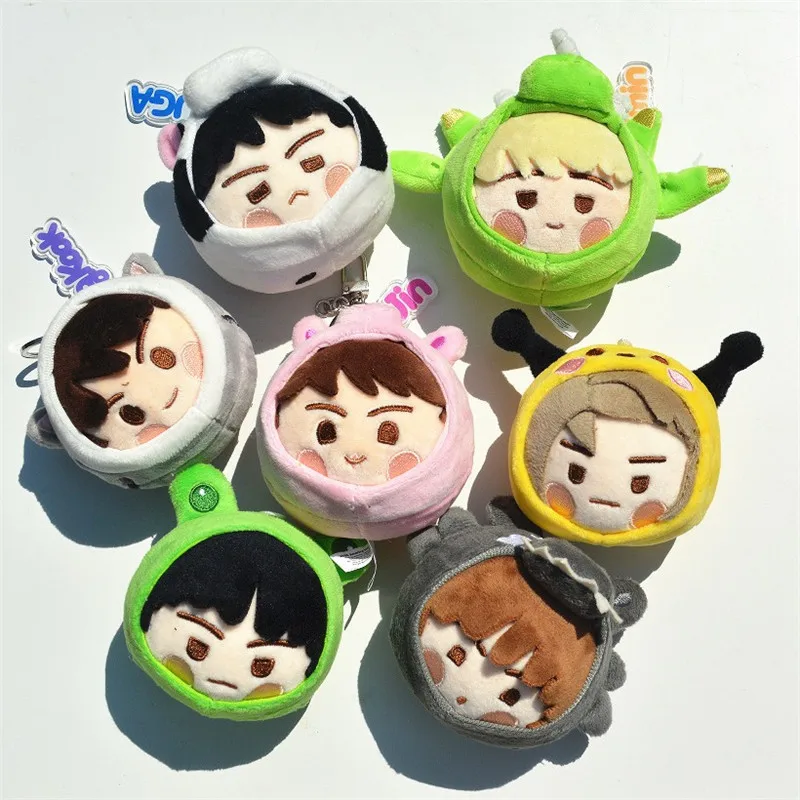Новый Kpop корейский мальчик FESTA V мультфильм плюшевый брелок для ключей кулон милые брелоки с большой головой фанаты коллекция подарков на день рождения