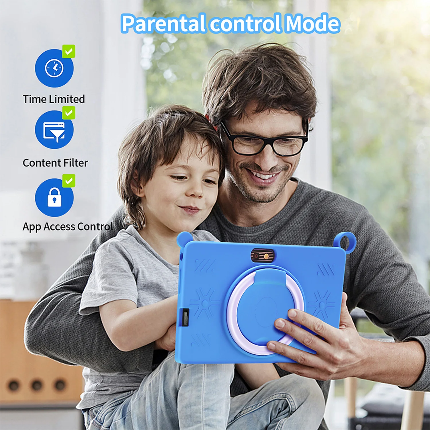 Tablets Android Aprendizagem Educação, novo Tablet, câmeras duplas, Bluetooth, presentes infantis, 5G, WiFi, Quad Core, 4GB de RAM, 64GB ROM, 7\