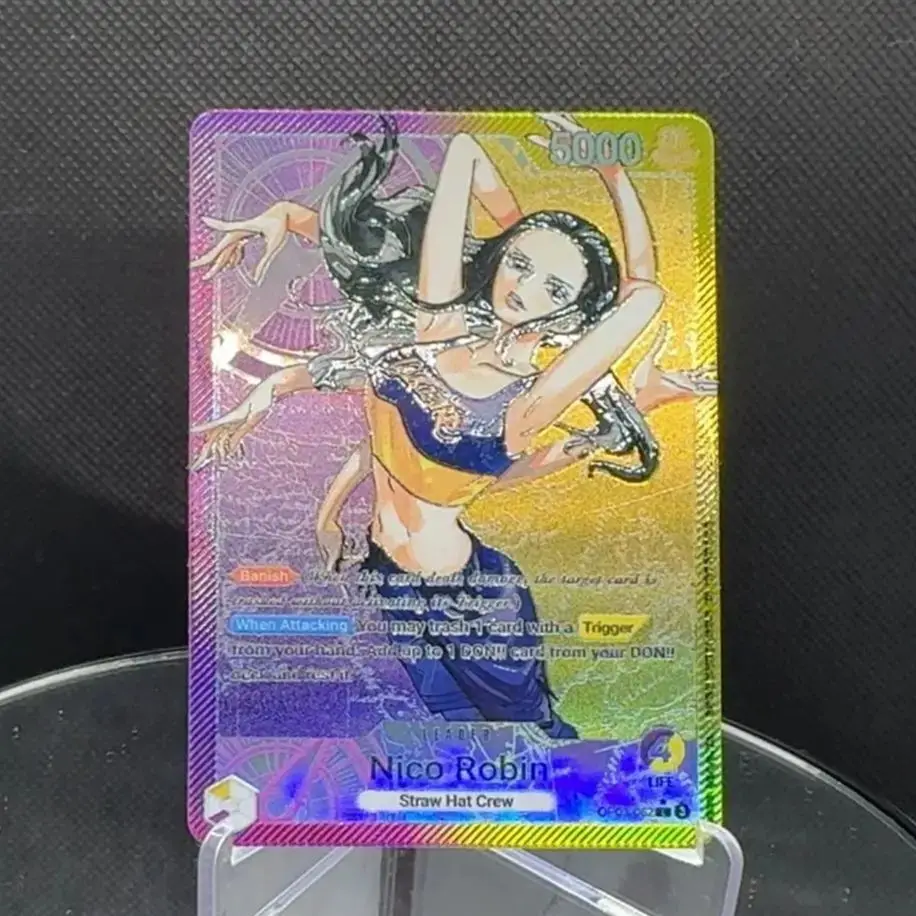 

One Piece TCG OPCG English Leader Card Nico Robin Purple Yellow Robin OP09-062 Текстурированная карта Foild