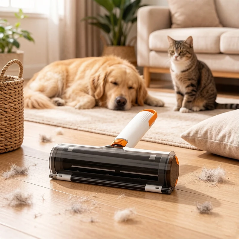 Multifunktionaler Tierhaarentferner: Tragbare, waschbare Haarentfernungsbürste, effizientes Haushalts-Hunde- und Katzenhaarroller-Werkzeug – Detail 5