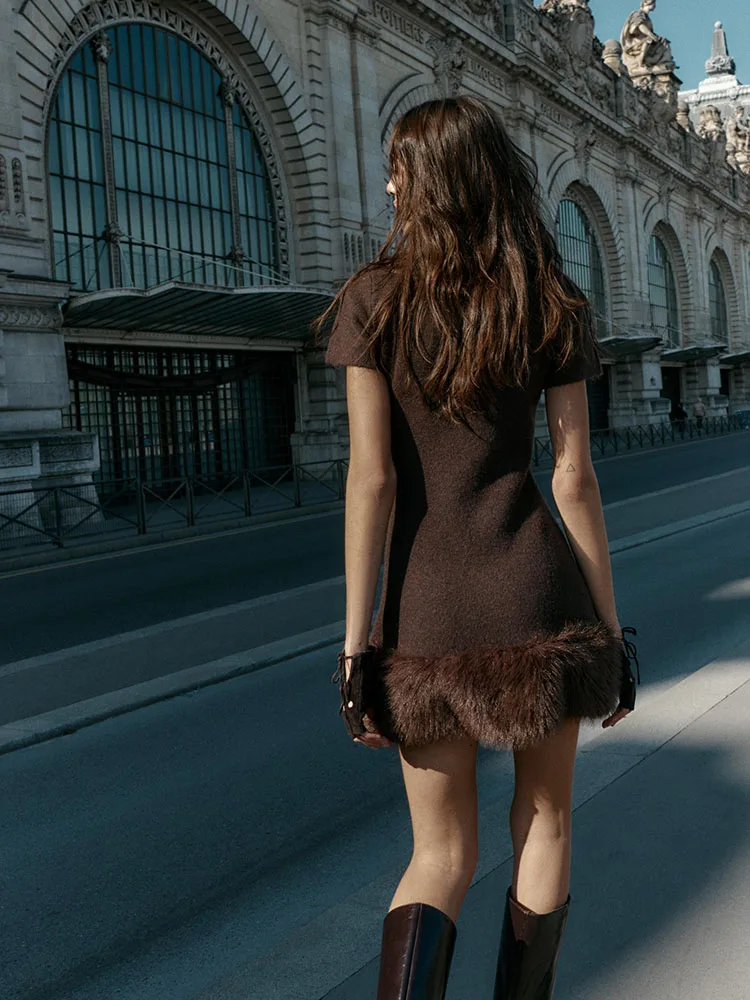 Faionable женское трикотажное пальто Dr Winter New Arrival ort Sve round Ne Pure Color Другое вязаное пальто из 00% материала