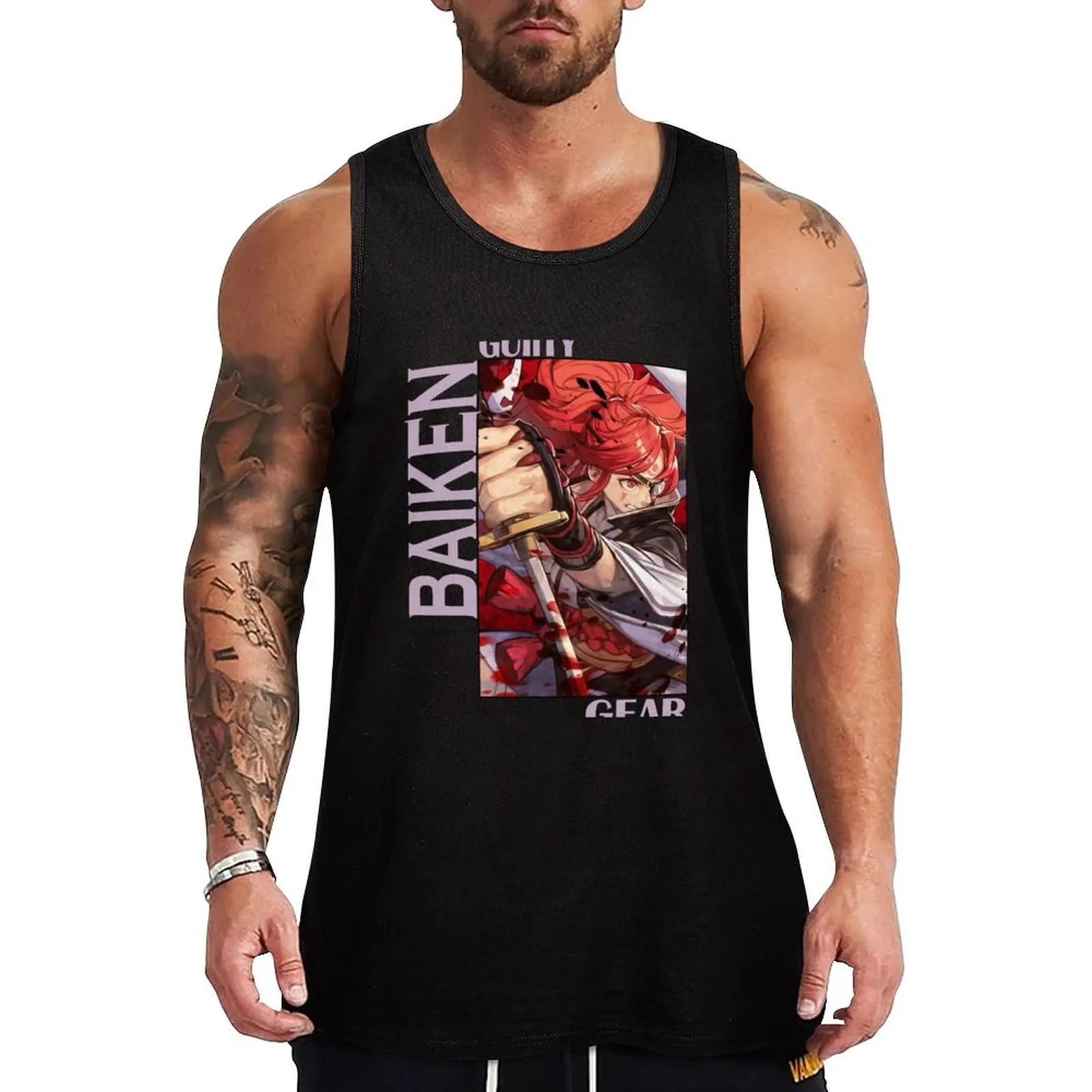 

Guilty Gear Baiken Tank Top Men's sleeveless Men's sports t-shirt men clothings