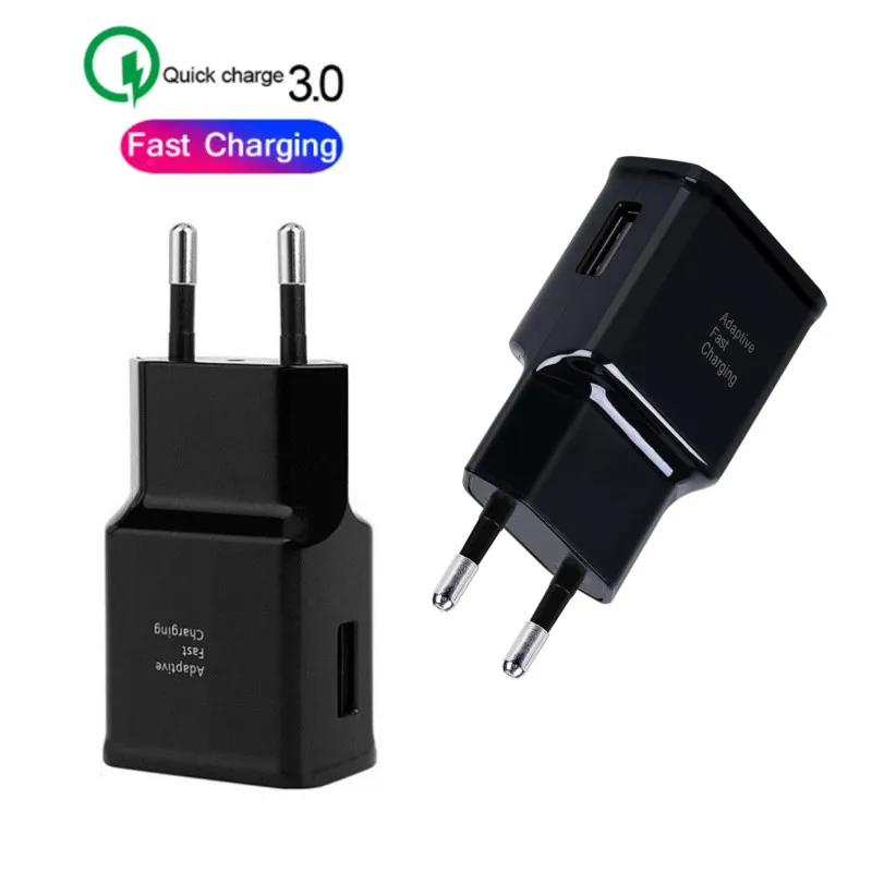 15W fast charger USB Quick Charge Travel Adapter for Samsung Galaxy S10 S8 S9 Plus S6 NOTE 10 NOTE 20 S20 S21 S22 S23