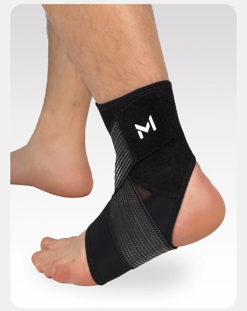 Verstellbare Knöchelbandage mit Riemen, Kompressions-Knöchelstütze für Männer und Frauen, atmungsaktiver Knöchelstabilisator mit sicherem Sitz – Detail 14