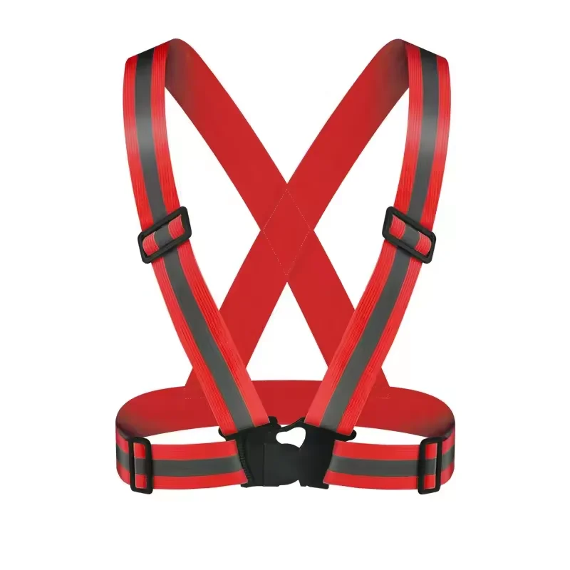 سترات أمان قابلة للتعديل في الهواء الطلق للمشي ليلاً، سترة عاكسة خفيفة الوزن، أشرطة أمان لركوب الدراجات، معدات جري مقاومة للماء