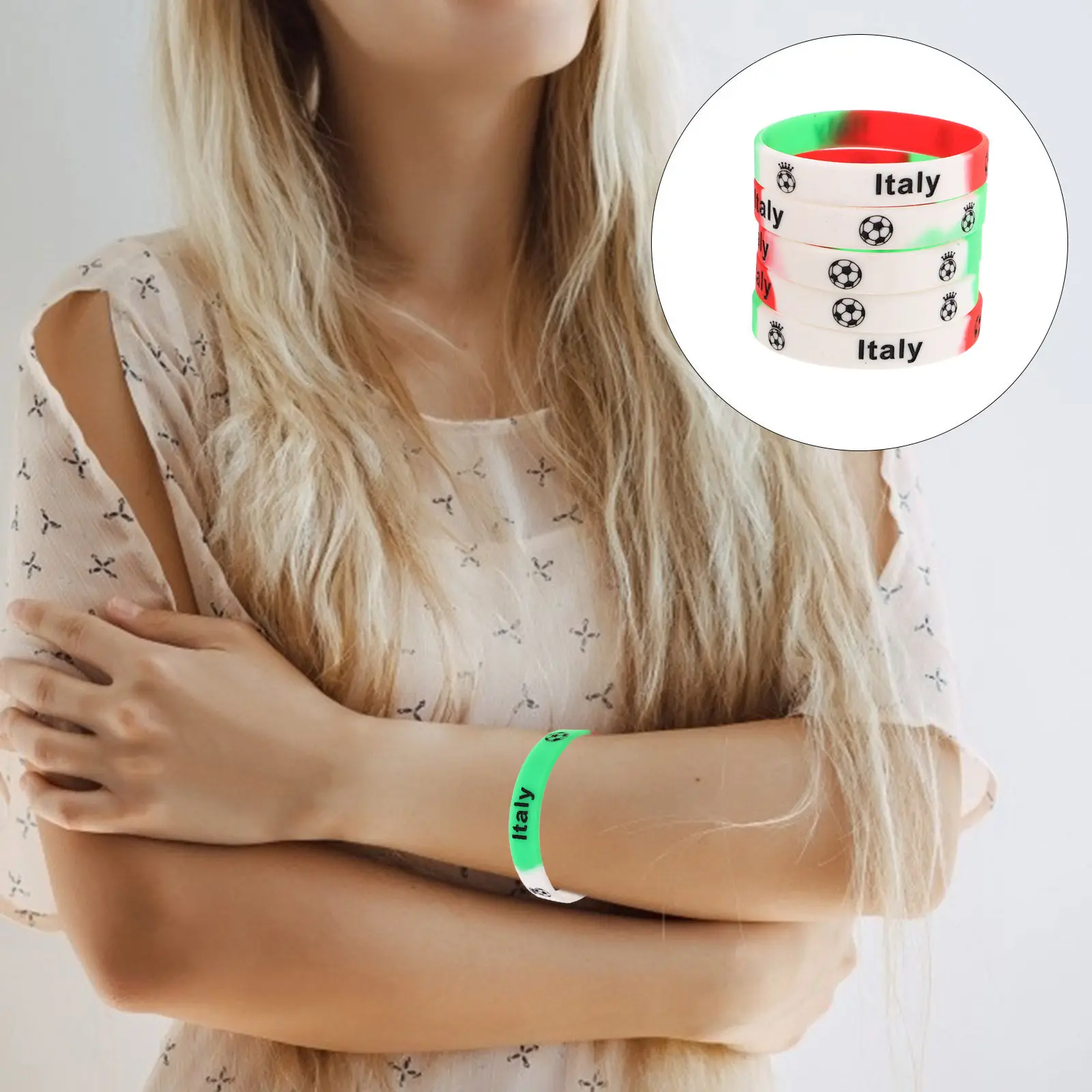 15 Pcs Soccer Bracelet for Bracelets Bulk Football Play Wristbands Sport Silicone