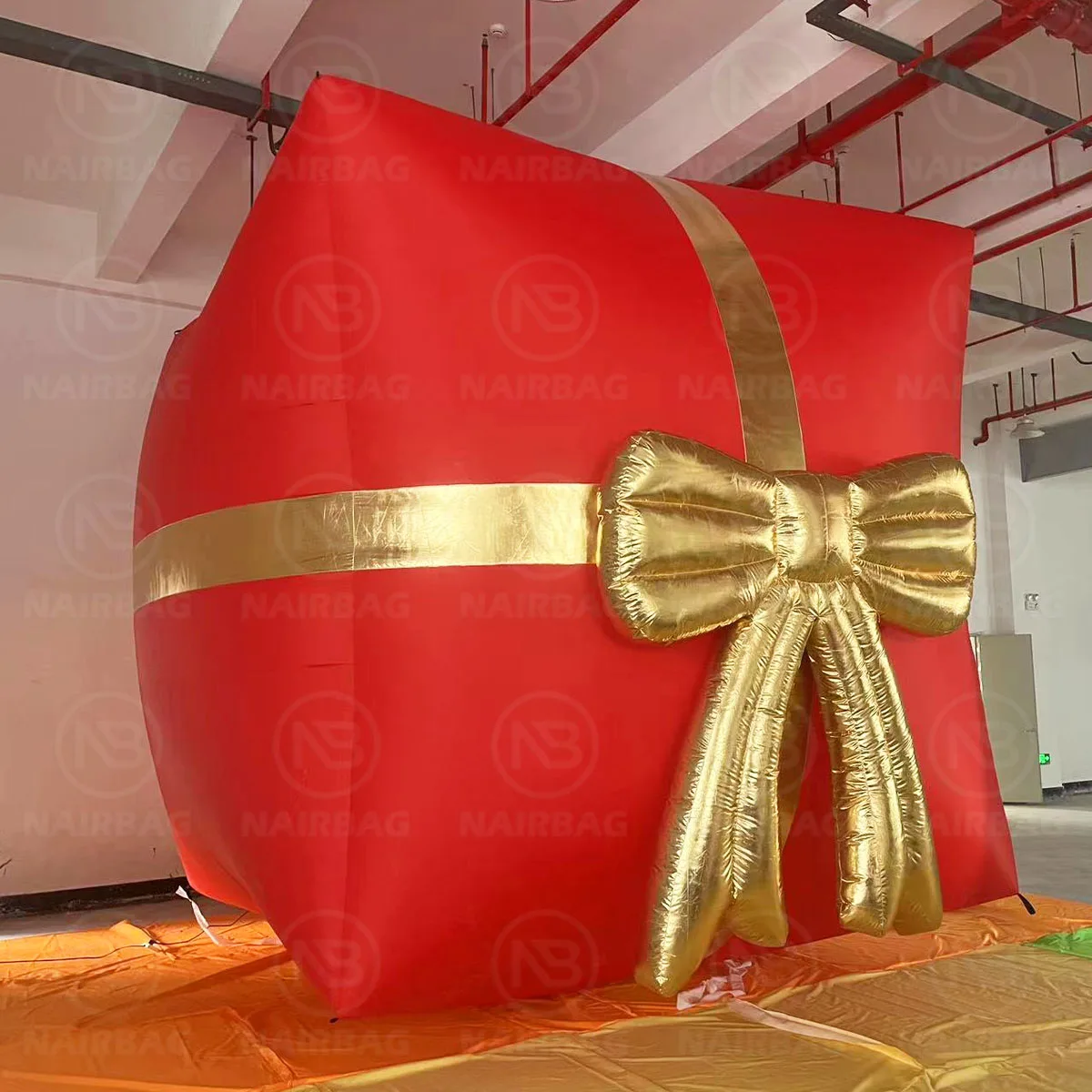 

Gift Box Windows Decoration Inflatable Props Christmas Party Event Advertising Inflatable Red Gift Box Balloon For Holiday Event