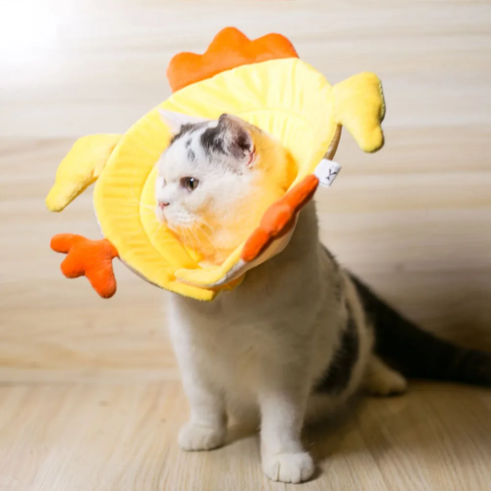 

Lovely Cartoon Chicken Shape Cloth Bite Lick Prevention Collar Soft Washable Pet Recovery Accessory Anti Scratch Protective Dog