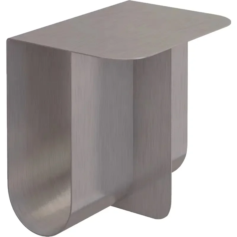 Simple modern creative sofa side few stainless steel bedroom small table bedside table