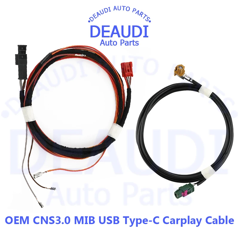 

Original CNS 3.0 MIB USB Type-C Carplay Socket Cable Front Rear USB Adapter Cable Harness 1.8 Meters For VW Tiguan MK2