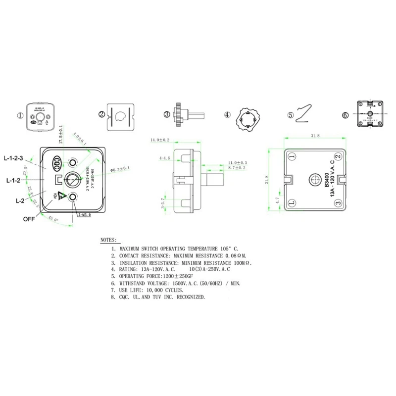 4 Position Rotary OFF Low High For Fan Heater 1pc Dropshipping