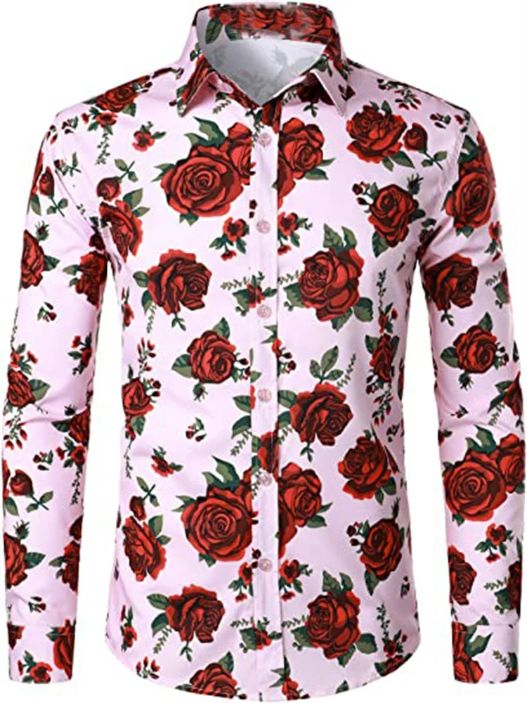 เสื้อสูทผู้ชาย ลายทาง ลายสก๊อต ลายดอกกุหลาบหลากสี น้ำเงิน แดง แฟชั่น ลำลอง กลางแจ้ง วัสดุคุณภาพสูง นุ่ม สบาย