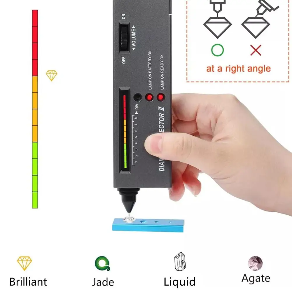 المهنية الماس تستر مجموعة أقلام المجوهرات أداة الماس محدد 2024 اختبار الصلابة دقة عالية للمبتدئين والخبير
