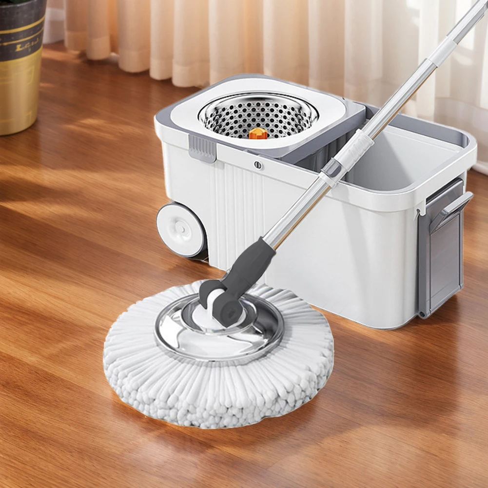 

Ведро для швабры с 6 сменными стержнями для бытовой уборки, автоматическая швабра для очистки отжима с ведром для уборки дома