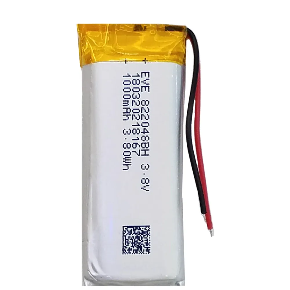 1-10PCS 822048 3.7V 1000mAh Lithium Polymer LiPo Battery For Mp3 GPS PSP Angle Meter Headset Valve Index Controller Hand Shank