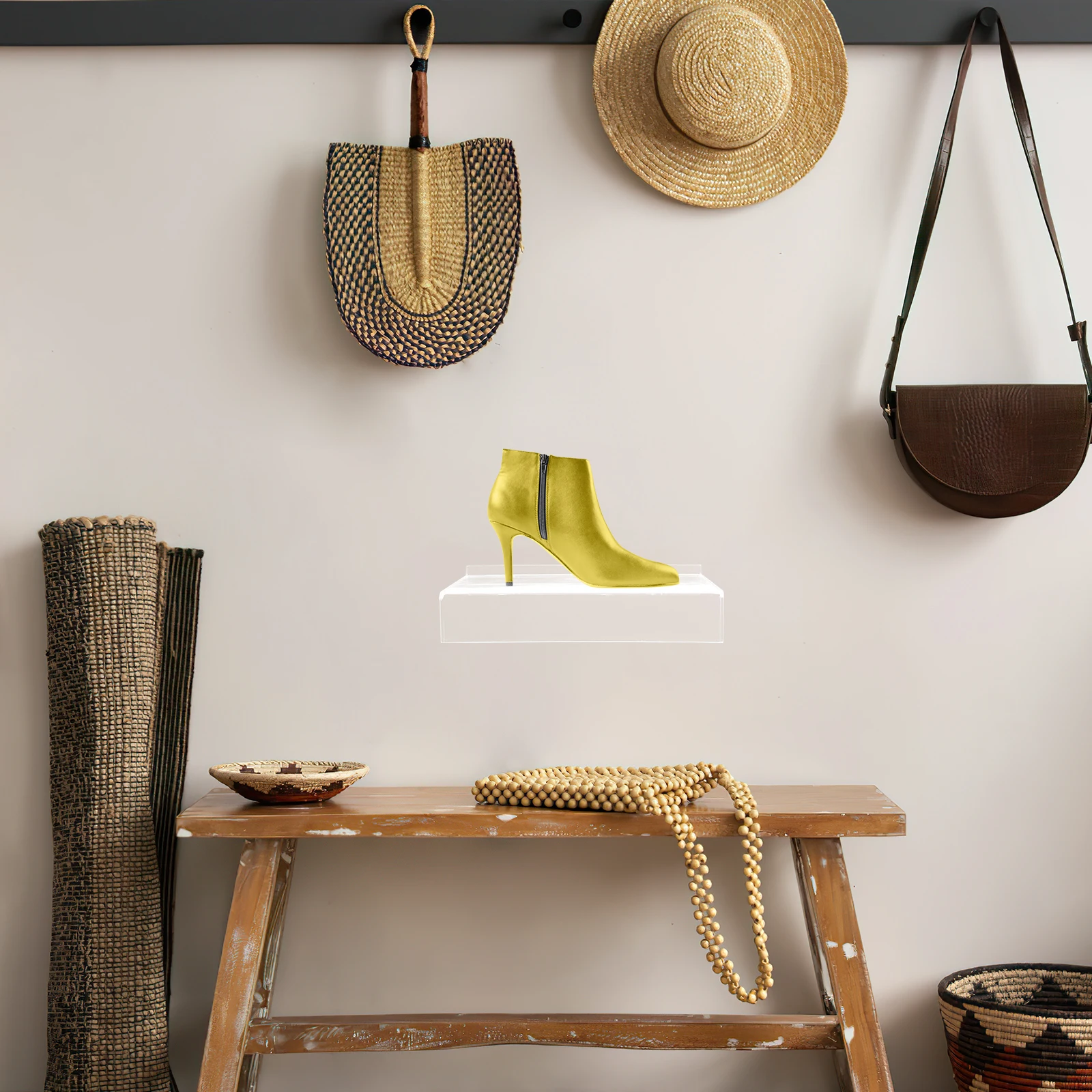 

5pcs Clear Shoe Display Slatwall Shelves Rack Slatwall Shelves Premium Material S Sneaker St Holder Shelf