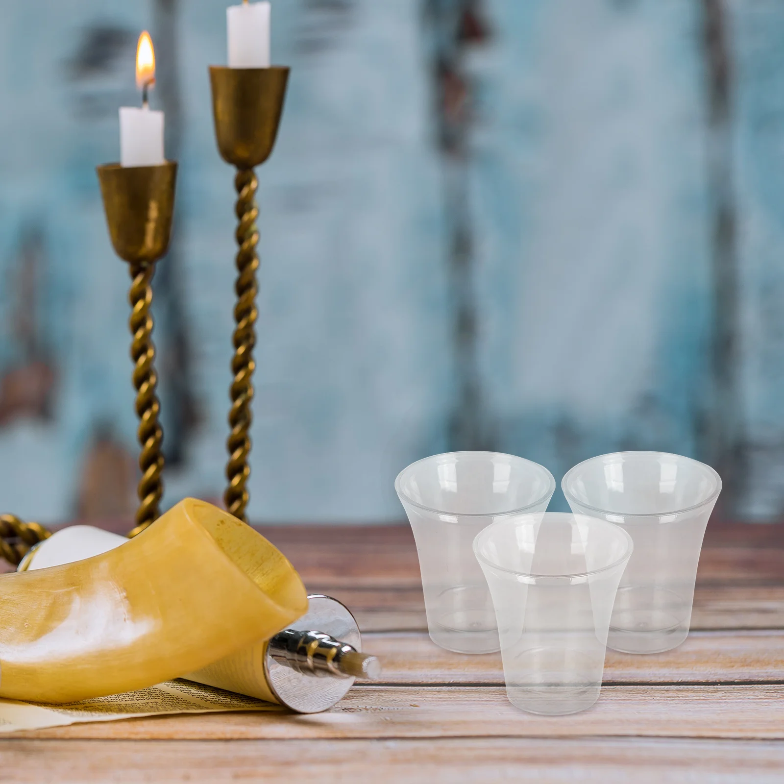 

200pcs Plastic Communion Cups Clear Holy Church Sacrament Supplies For Baptismal Services Disposable Tray Compatible Small Cups