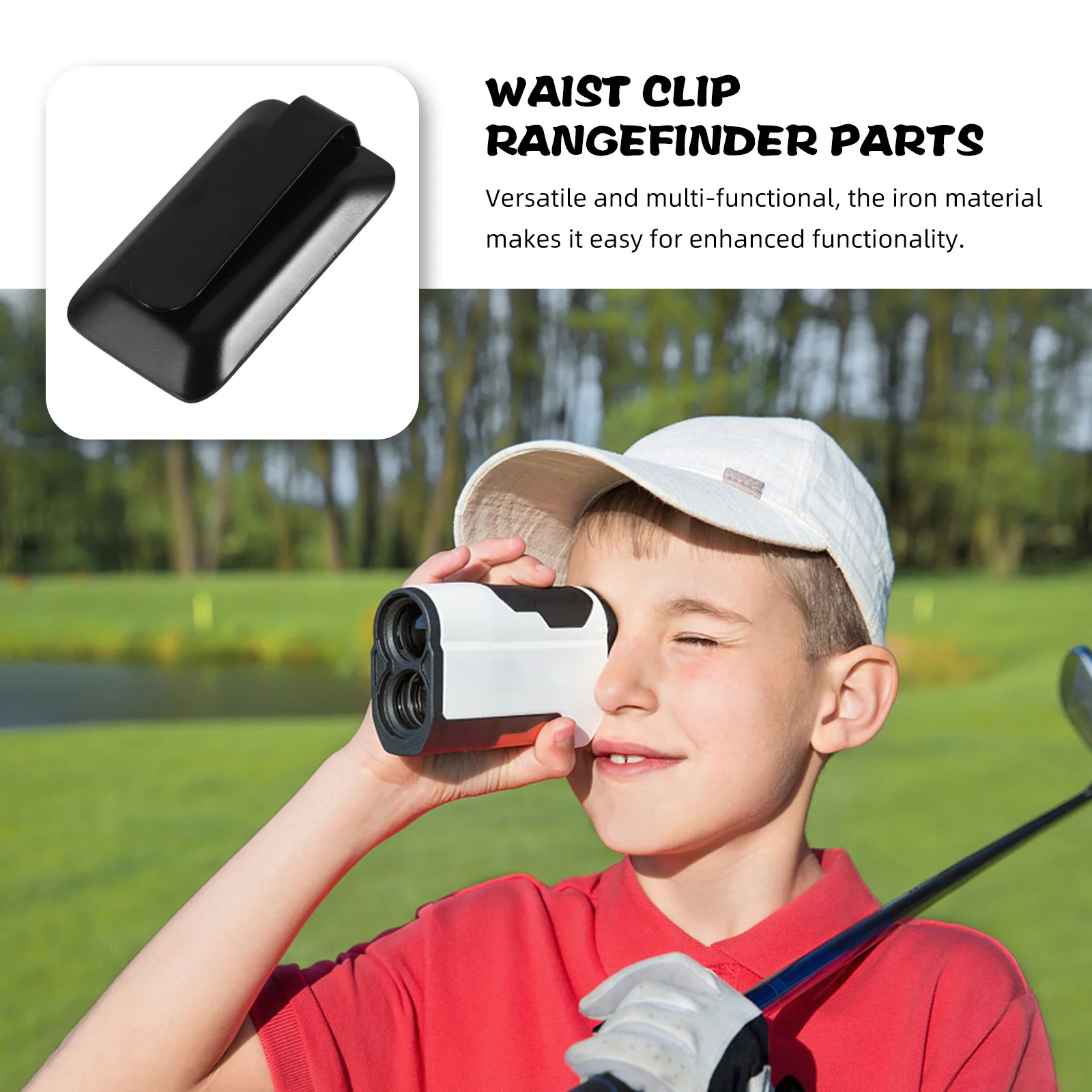 

Golf Rangefinder Waist Clamp Sturdy Iron Clip for Range Finder Fixation on Belt Easy Carry for All Skill Levels Rangefinder Clip